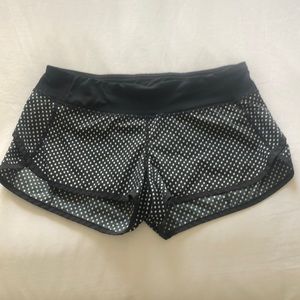 Lululemon Running Shorts - Black & White Polka Dot
